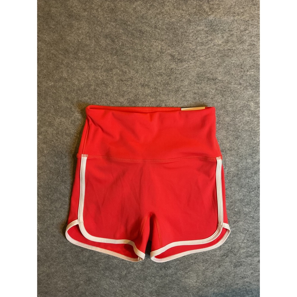 DSG Women Activate High-Rise Bike Shorts Red White Trim DAW15605 XS